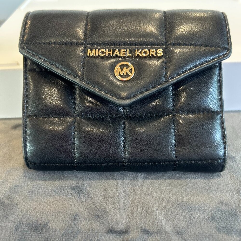 Michael Kors quilted tri-fold wallet